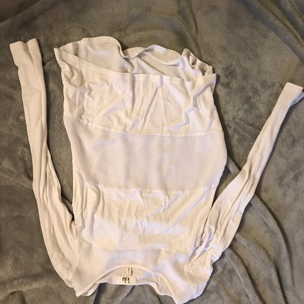 long sleeve white top